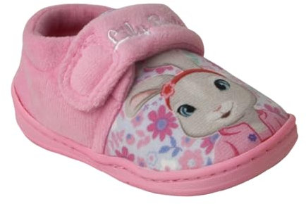 William Lamb Peter Rabbit Beatrix Potter Girls Lily Bobtail Slippers Shoes Kids Pink TV Series Show Program (UK Footwear Size System, Toddler, Women, Numeric, Medium, 6)