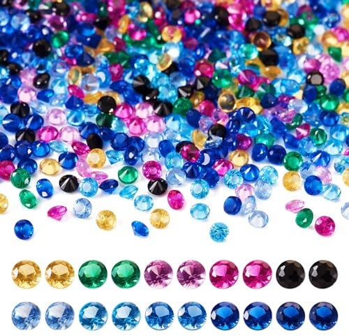 Cheriswelry Blandade färger klar kubiska zirkoniumstenar cabochon cabochon med fasetterade strass för smyckestillverkning accessoarer