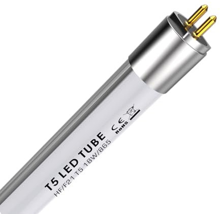 IHYCTV LED Röhre T5, 849mm, F21T5, 18W, 2050lm, 6500K, 865, Lichtfarbe Tageslicht, LED röhre für evg, 140 Grad, Blendfrei, ersatz für 39W leuchtstoffröhre mit G5 Sockel, 1 Stück