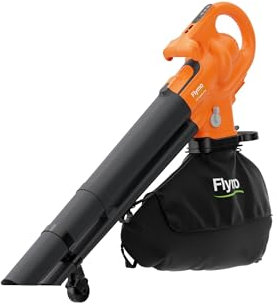 Flymo 18V EasiBlowVac Cordless Leaf Blower & Vacuum – Lightweight & Powerful 3-in-1 Garden Tool for Blowing, Vacuuming & Mulching – Battery & Charger Not Included, Orange