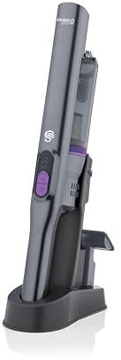 Swan SC15831N Handheld Cordless Vacuum with BLDC Brushless Motor, HEPA Filter, 300ml Dust Tank, 35 min runtime, 13KPA, 11.1V Black & Purple Accents