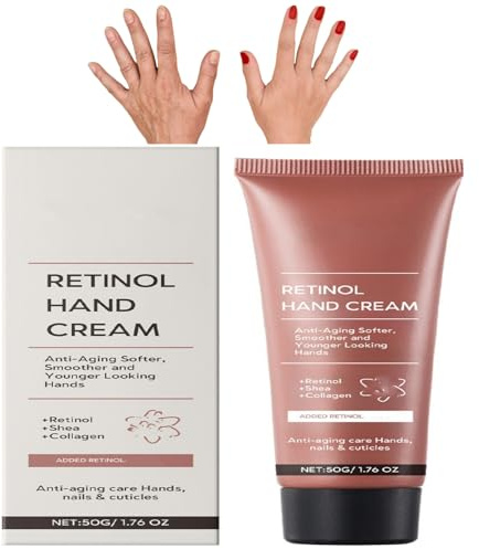 Retinol Handcreme, Anti-Aging Hand feuchtigkeitsspendend mit Retinol, Sheabutter & Kollagen für jüngere - aussehende hände, schützt Haut, Nägel & Nagelhaut für trockene Haut, (1pcs)