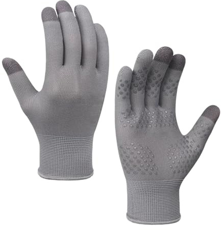 YueShengYCHUANG Gants d'hiver, Gants de Cyclisme, Gants pour Temps Froid, Gants d'escalade, Gants de Chauds, Gris, Hommes