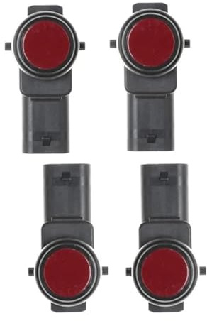 Sensores de marcha atrás para coche Pdc sensor de aparcamiento asistido sistema de control de distancia inversa 7l5919275 (rojo, 4 piezas) (4 piezas/rojo)