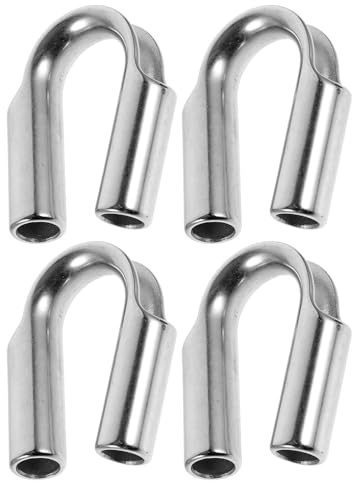 NULYLU Collari per Fune in Acciaio Inox 304 da 8 Mm, Set da 4 Ditale per Cavi Metallici Redancia Triangolare, Anelli di Protezione e Fissaggio per Applicazioni Industriali, Edili e