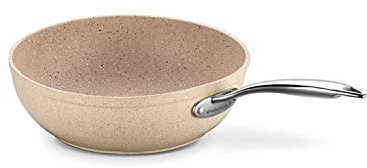 Korkmaz A1273 Granita WOK Pan, antiadhésif, conductivité thermique élevée, base solaire, 24x6,5 Cm