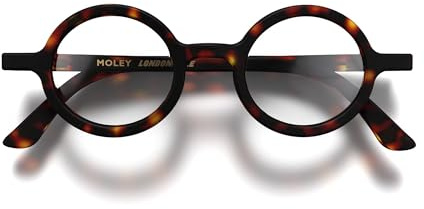 LONDON MOLE® Moley Occhiali da lettura | Leggi rotondi e fighi | Unisex femminile maschile | Cerniere a molla