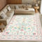 BSGIFT Teppich Wohnzimmer 160x230 Waschbar, Boho Blume Kurzflor Teppich rutschfest für Esszimmer Schlafzimmer Küche Weicher Carpet, Rosa