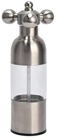 Ujjdwiurgh Mörser und Stößel Zur Reinigung der Küchenmühle zum Zerkleinern Von Kräutern und Gewürzen, Doppelt Geführtes Design, Aus Edelstahl in Silber, 1 Stück