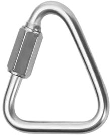 LZZYFPX 1/3/5 Pezzi moschettone con bloccaggio Triangolare in Acciaio Inossidabile 304 con Maglie Rapide, Gancio Portachiavi, moschettone(M3.5)