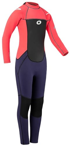 Osprey Origin 3mm Wetsuit, Neoprene Long Summer Kids Wetsuit, Boys and Girls Long Sleeve Wetsuit, S, Coral
