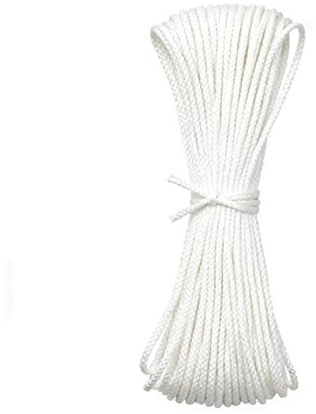 Roman Blind Cord, 20 M x 2mm Picture Hanging Cord White Nylon String, Braided White Rope, Roman Window Blind Cords for Windows Vertical Blinds Replacement