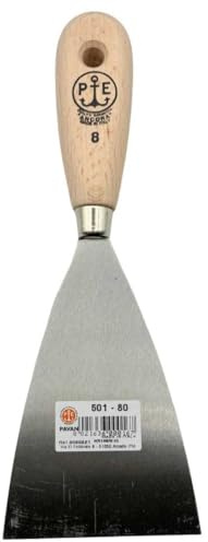 Spatola acciaio inox con manico in legno 8 cm. PAVAN art. 501-80 – spatolina stucco raschietto professionale per muratura e finiture