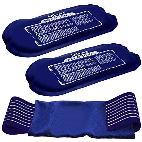 Reusable Hot and Cold Ice Packs for Injuries (3-Piece Set), Joint Pain, Muscle Soreness and Body Inflammation - Reusable Gel Wraps - Adjustable & Flexible for Knees, Back, Shoulders, Arms and Legs