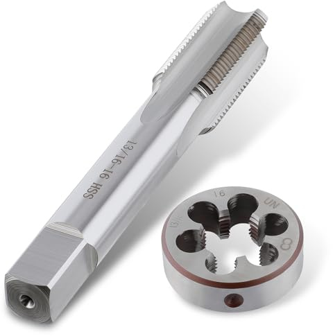 AUTOKAY 13/16 - 16 HSS Right Hand Thread Tap and Die 13/16-16 TPI Cutting Threading