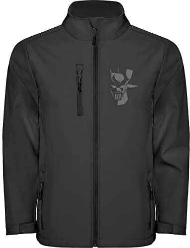 Camisetas EGB Chaqueta Softshell Mazinger Z ochenteras 80´s Retro (L, Negro)