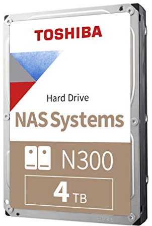 Toshiba N300 HDWG440XZSTA Interne Festplatte (4 TB, 3,5 Zoll, CMR SATA 6 GB/s, 7200 U/min, 256 MB Cache)