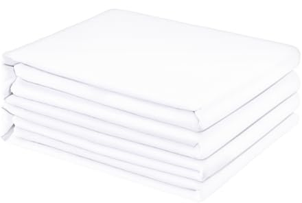 FreshCulture Full Flat Sheets Only 2 Pack - Hotel Quality Flat Bed Sheets - Brushed Microfiber - Ultra Soft & Breathable - Wrinkle-Free - Easy Care - Flat Sheets Only Full Size (White)