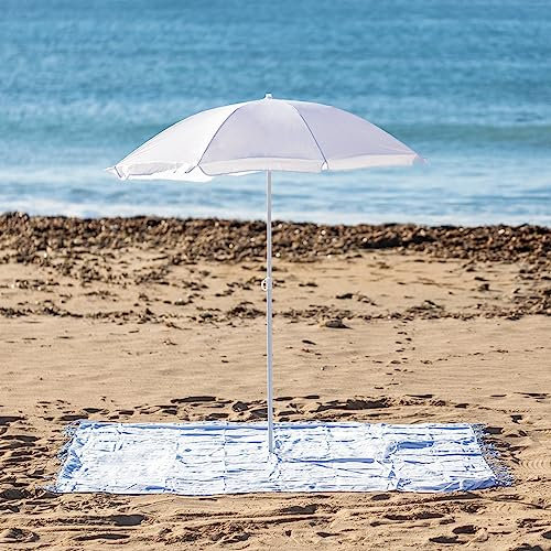 Genérico Mehrzweck-Matte XXL - Pareo, Matte/Strandtuch, groß, Anti-Sand, ideal als Picknickdecke für Strand und leichte Yogamatte oder Camping, 180 x 180 cm (BEIG)