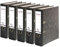 Original Falken 5er Pack Recycling-Ordner Wolkenmarmor. Made in Germany. 8 cm breit DIN A4 schwarzer Rücken Ringordner Aktenordner Briefordner Büroordner Pappordner CO2-Neutral Blauer Engel