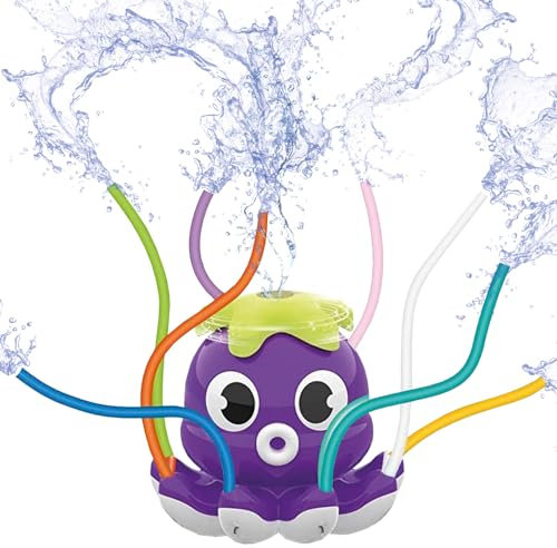 OctoSplash® Pulpo Aspersor Morado | Juego Acuatico para Ninos | Pulpo Pulverizador de Agua | Instalación Fácil | Juguete Nino Divertido & Lúdico | Juegos al Aire Libre | OriginalCorner®