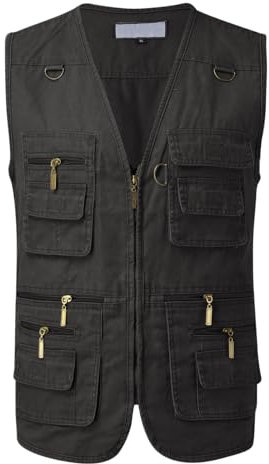 KBOPLEMQ Herren Sommer Outdoor Weste Leicht Atmungsaktiv Anglerweste Arbeit Reise Ärmellos Jacke Weste Herren Sommer Anglerweste Freizeit Atmungsaktiv Jagd Fotografie Camping Westen