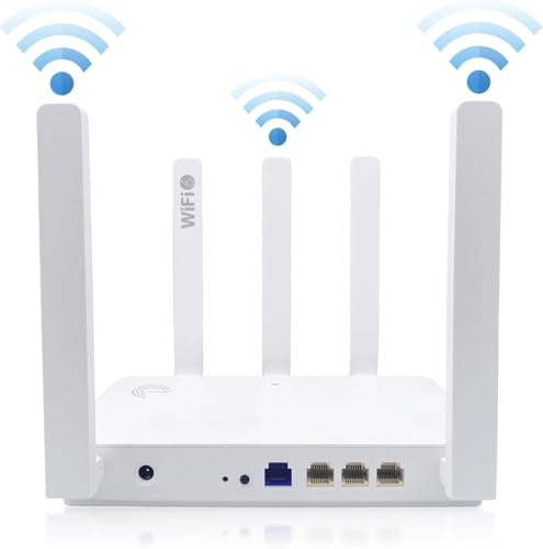 Elfcam® - Wifi 6 (AX3000) Dual Band WiFi 6 Mesh Router för hela hemmet, upp till 3 000 Mbps, perfekt för att ersätta dina befintliga Wi-FI-lösningar, 3-pack