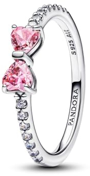 Pandora Sterling silver Cubic Zirconia Pink 193510C01 womans ring