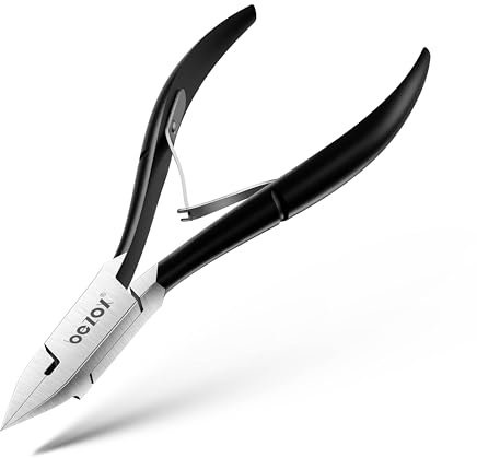 BEZOX Cortaúñas para uñas gruesas de punta recta para personas mayores, cortaúñas para uñas encarnadas con boca ancha y punta afilada, tijeras de uñas precisas para uñas sanas