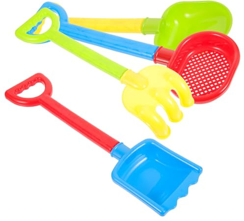BESPORTBLE Juego de 4 Palas de Playa para Niños de Plástico, Herramientas para Excavar Arena y Desarrollar Coordinación en Exteriores y Jardín Color Aleatorio