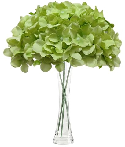 Wekuw 3 Pcs Flores Artificiales Hortensias Blanco