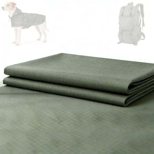 Tela Nylon 210D Verde Oliva con Tejido Cruzado 100x150 cm Para Mochilas, Funda de Barco, Equipo Outdoor, Proyectos DIY, Caza y Camping