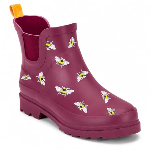 TOSH Ladies Chelsea Ankle Wellingtons Boots Short Pull On Waterproof Rubber Womens Riding Equestrian Wellies