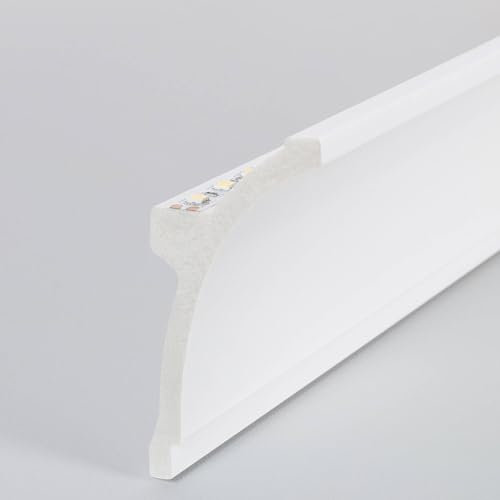 LEDKIA LIGHTING - Moldura para Tira LED 2m | Perfil Decorativo | Instalación Sencilla | Compatible con Tiras LED hasta 18mm, Blanco, PS
