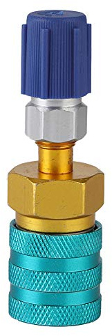 KIMISS adaptador aire acondicionado R1234YF a R134A Acoplador de adaptador rápido de lado bajo Montaje de aire acondicionado para automóvil