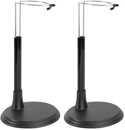 NUOBESTY Puppenständer, Bärenständer, Schaufensterpuppenmodell, Halterung für Heimwerker, Bastelbedarf, Schwarz, 25 cm, 2 Stück