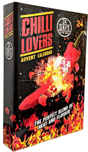 Chilli Advent calendar 2025 |24 Days Chilli Sauce| Hot Sauce Advent Calendar 2025 |Christmas Food Advent Calendar Men Women Vegan Top Best| Christmas Gifts for Men Women Unusual | Xmas Presents Family