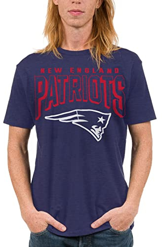 Junk Food Unisex Bold Logo NFL T-Shirt, Navy, M EU