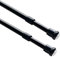 2 Stücks Klein Ausziehbare Klemmstange, Spannstange ohne Bohren, Gardinen Klemmstange, Klemmgardienenstangen für Küche, Schrank, DIY-Projekte (30-45CM,Φ7.6&9.6mm Schwarz)