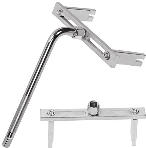Swpeet 2 st bränslepump borttagningsverktygssats, ta bort bränsletank lock, bränslepumpmodul spännnyckel, justerbar skiftnyckel spännare med 1/2 tum adapter