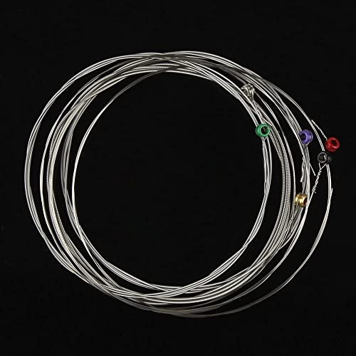 MuzcYM RX15 Cuerdas de guitarra eléctrica de extremo esférico de acero niquelado Super ligeras, cuerdas de guitarra eléctrica enrolladas en níquel (009-042)