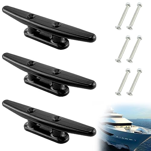 Compensato per Molo Ormeggio,Compensato per Molo Ormeggio,Bitta per Barche,Bitta da Ormeggio,Morsetto per Ormeggio Barca,Bitta per Ormeggio,Accessori per Base Ponte Yacht,100mm,3pcs,Nero
