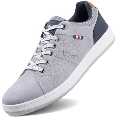 LANGDU Mens Casual Shoes Trainers Fashion Sneakers 7-11UK | Lightweight,Comfortable,Non-Slip Sole,Everyday Wear