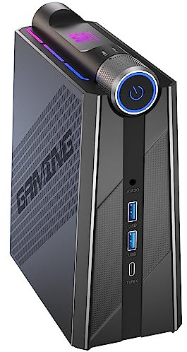 RGB Mini PC Шin11, AMD Ryzen 9 6900HX (bis zu 4,9 GHz),16GB DDR5 512GB NVME PCIe3.0 SSD, Radeon 680M Micro Desktop Computer Für Bussiness/Office/Light Gaming Einstellbar in 3-Modi|WIFI6|Dual Lüfter