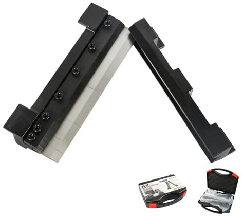 BOKA schraubstock biegebacken 200 mm mit Magnethalterung – Biegevorrichtung, segmentierbar, Allstahl Abkantbacken, Biegt Baustahl bis 2,0 mm, BDS-8