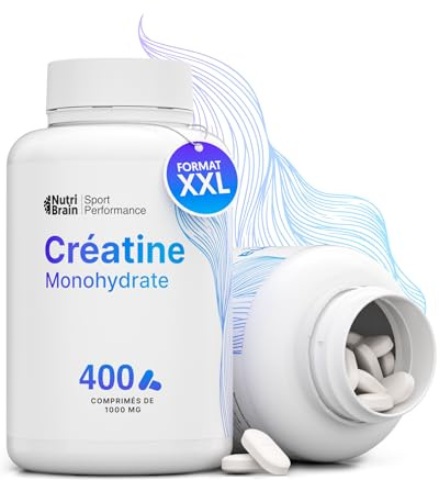Creatina Monohidratada 3000 mg – 400 comp | Mejora Fuerza, Masa Muscular, Resistencia, Recuperación, Energía y Agilidad Mental | Vegano, Sin Gluten, No OGM | Para Hombre y Mujer