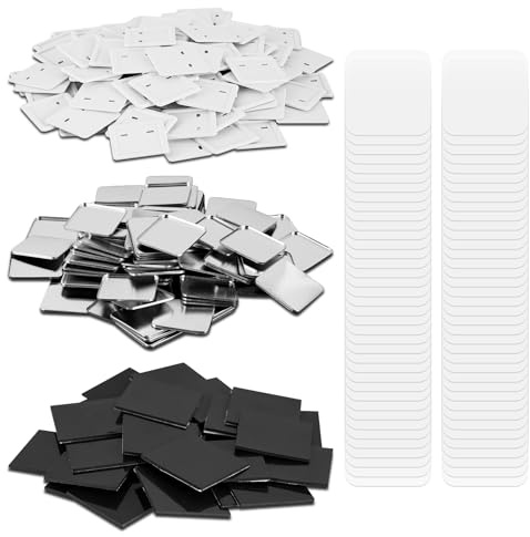 100 Sets 50mm Square Magnets Supplies 1.97 Fridge Magnet Maker Supplies DIY Fridge Magnets Craft Set for Square Magnets Maker Machine，Including Metal Cover, Plastic Back Cover, Soft Magnet, Clear Film