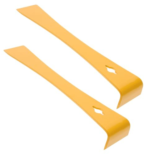 Toddmomy Outil de Ruche en Acier Inoxydable Grattoir Apiculteur 2 Pièces Jaune Lève-Cadre Nettoyage Surface Fournitures Apiculture