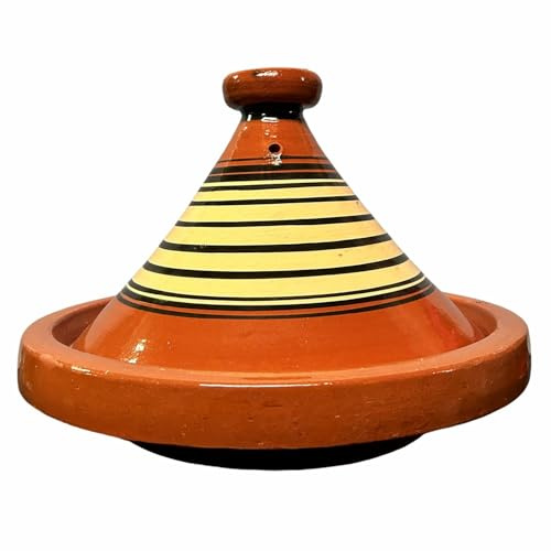 Tajine XL 35 cm in Terracotta Dipinta a Mano – Pentola Tradizionale Marocchina/Tunisina + Ebook Gratuito 2611251350