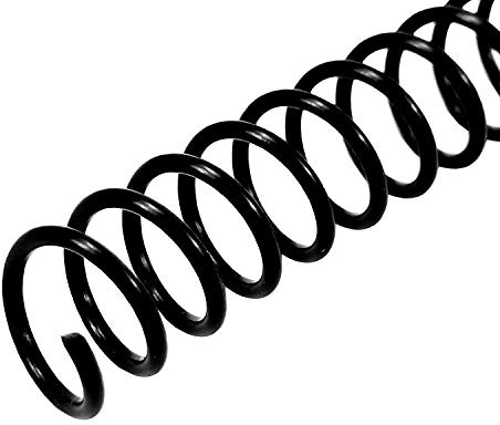 Rayson Bobina di rilegatura a spirale in plastica da 3/8, capacità 60 fogli, passo 4:1 9,5 mm, dorsi per rilegatura a spirale nera per scopi aziendali ed educativi, confezione da 100